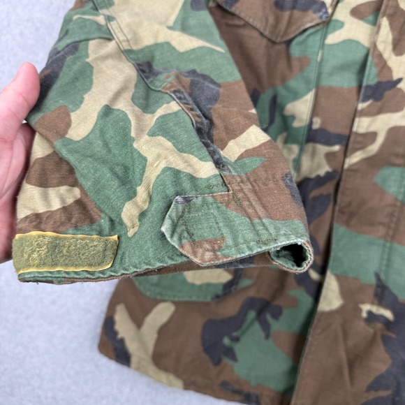 Vintage US Military M65 Field Jacket Mens Small X Short Woodland Camo Coat Lined - Picture 5 of 16